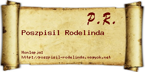 Poszpisil Rodelinda névjegykártya